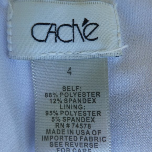 Cache USA Floral Striped Tank Dress Light Scuba Body Con Back Zip Sheath Stretch - Picture 6 of 6